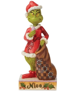 Jim Shore Grinch Two-Sided Naughty and Nice